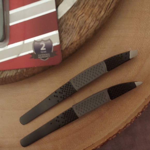 Barbasol Grooming Barbasol Lot Of 2 Slant And Point Tweezer Set Stainless Steel Nonslip